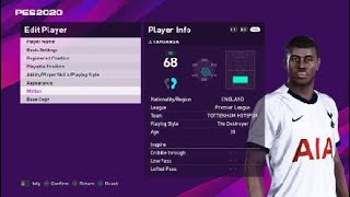 JAPHET TANGANGA face e football pes 2020 Tottenham [upl. by Barton]