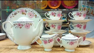 Bone china 24p tea set unboxing WA crockery 2024 wacrockery bone youtube [upl. by Leuneb]