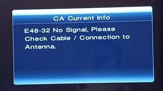 E4832 No signal please chek cable connection to antenna  Factory defaults  Automatic signal [upl. by Daphene]