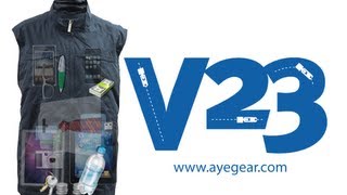 AyeGear V23 Travel Vest with iPad Pocket  23 Concealed Pockets [upl. by Libb]