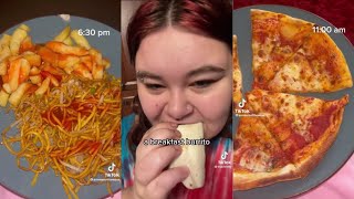 what I eat in a day as a fat person  tiktok compilation [upl. by Airdnala]