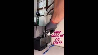 A plumber shows how to connect a condensate pump [upl. by Resor326]