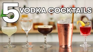 5 x EASY VODKA COCKTAILS part 2 [upl. by Eisenhart]