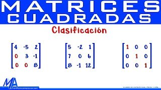 Matrices cuadradas Clasificación [upl. by Edla]