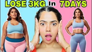 How to Lose 3KG in 7DAYs How much Calorie to eat amp burn  Dietexercise Explained [upl. by Druci]