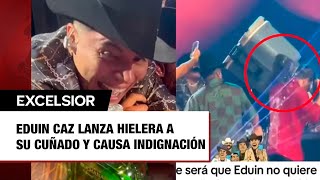 Eduin Caz le lanza una hielera a su cuñado durante un concierto y causa indignación [upl. by Northey345]