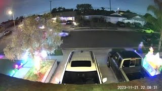 Huntington Beach hooligans destroy holiday decorations [upl. by Suinuj]