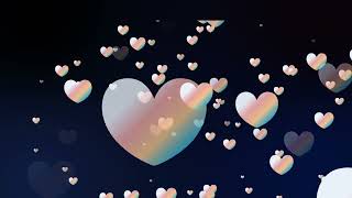 Colorful Heart Soft Watercolors Theme Particle Background  Relaxation  Screensaver  VJ Loop [upl. by Edwin435]