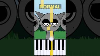 Gray Theme Incredibox Sprunki Retake  Normal Vs Horror on piano [upl. by Connors]