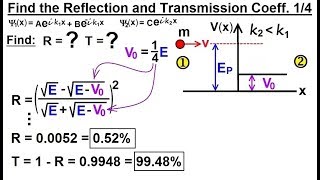 Physics  Ch 66 Ch 4 Quantum Mechanics Schrodinger Eqn 71 of 92 R T V014E Ex 1 of 4 [upl. by Hara]