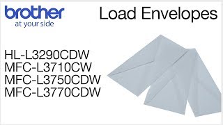 Loading envelopes into the Brother MFCL3770CDW or HLL3290CDW [upl. by Erdne922]