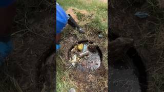 Most Dangerous Manhole 😱 cloggeddrain draincleaning [upl. by Goodill]