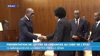 PRÉSENTATION DES LETTRES DE CRÉANCES AU CHEF DE LÉTAT DE 12 AMBASSADEURS [upl. by Denie]