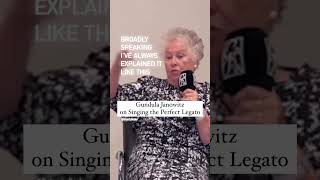 Gundula Janowitz pro tip on Singing the Perfect Legato [upl. by Vere]