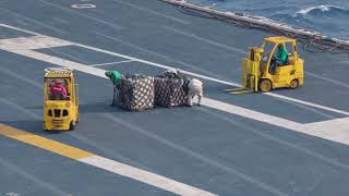 USS Truman Replenishment at Sea HD 1080p [upl. by Lathrope]