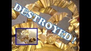 Destroyed Gold Leaf Frame DIY Restoration Tutorial [upl. by Etyam]