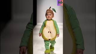 Cute Baby Wearing Pear Outfit  Baby Fashion Show shorts baby [upl. by Aleras]