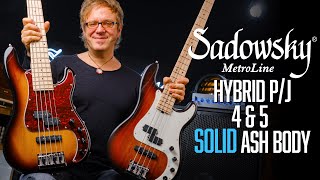 The SADOWSKY MetroLine Hybrid PJ Bass  SOLID BODY  4 amp 5String  Demo w Lars Lehmann [upl. by Vharat]