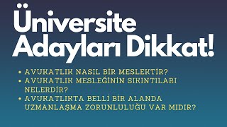 Avukatlık Nasıl Bir Meslektir [upl. by Ehcram]