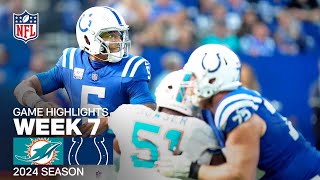 Miami Dolphins vs Indianapolis Colts  2024 Week 7 Game Highlights [upl. by Nanette]