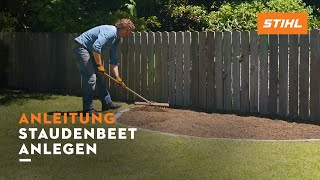 STIHL GartenTipps Staudenbeet anlegen  Anleitung [upl. by Pitchford]