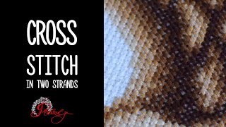 How to start cross stitch in two strands easy [upl. by Aicenert]