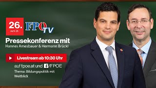 FPÖPressekonferenz Bildungspolitik mit Weitblick [upl. by Nenerb619]