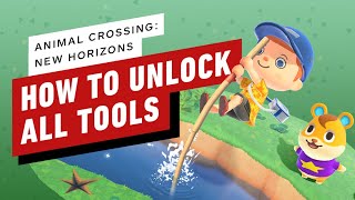 Animal Crossing New Horizons  How To Unlock All Tools Ladder and Vaulting Pole [upl. by Atineb263]