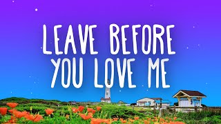 Marshmello x Jonas Brothers  Leave Before You Love Me Lyrics [upl. by Ariaz]