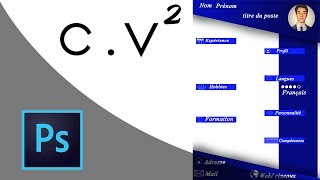Photoshop  Faire un CV facile 2 [upl. by Yggep]