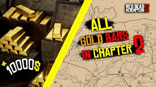 All Gold Bars amp Treasure Maps Locations in Chapter 2  Red Dead Redemption 2 [upl. by Dody]