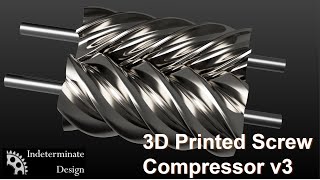 3D Printed Screw Compressor V3 [upl. by Hajidak]