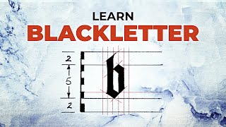 EASY Gothic Calligraphy Alphabet Tutorial  Learn Blackletter [upl. by Meehar]