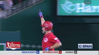 Rep Greg Steube Home Run at Congressional Baseball Game [upl. by Mloc]