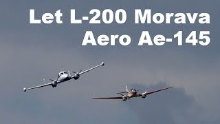 Let L200D Morava  Aero Ae145 Airshow Chotebor 2017 [upl. by Morie107]