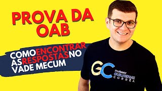 COMO ENCONTRAR AS RESPOSTAS DA PROVA NO SEU VADE MECUM [upl. by Liag]