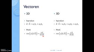 VWO Wiskunde D Hfd08 Theorie Vectoren in 3D [upl. by Aillicec]