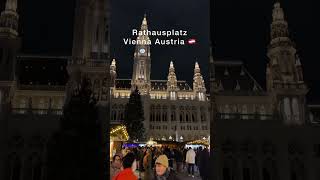 Vienna’s Rathausplatz lights up the season with joy laughter and holiday cheer 🎄❤️ [upl. by Ajiam29]