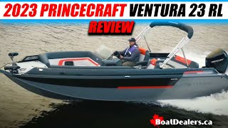 2023 Princecraft Ventura 23 RL deckboat boatreview [upl. by Tanitansy]