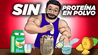 BATIDO DE PROTEÍNA SIN POLVO   receta CASERA para GANAR MÚSCULO o para PERDER GRASA [upl. by Budge]