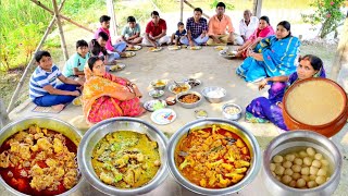 চিকেন কষাদই কাতলাফুলকপি চিংড়ি চাটনিদই মিষ্টি ভাইফোঁটা স্পেশাল রান্না আর খাওয়া [upl. by Eanil]