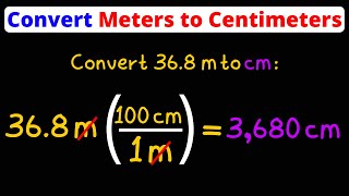 Convert Meters to Centimeters  m to cm  Dimensional Analysis  Eat Pi [upl. by Lleraj]