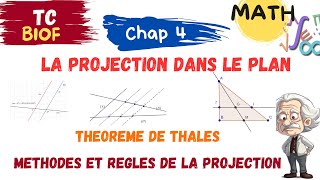 MATH TC  chapitre 4  la PROJECTION dans le plan  cours complet avec des applications [upl. by Akimet957]