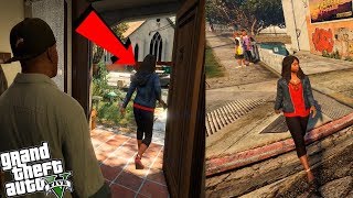 ¿Qué pasa si seguimos a la novia de Franklin cuando lo deja  Tanisha  Rompiendo GTA V [upl. by Hashum]