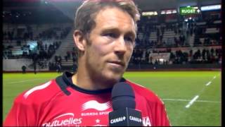 Top14 J21 2013 2014 Toulon vs Oyonnax ITW Jonny Wilkinson [upl. by Acirretahs269]