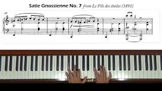 Satie Gnossienne No 7 from Le Fils des étoiles Piano Tutorial [upl. by Emelita]