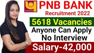 Punjab National Bank Recruitment 2022 aug PNB BANK Vacancy 2022Govt Jobs aug 2022Sarkari Naukri [upl. by Netneuq]