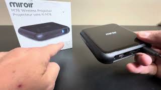 Miroir M76 the Ultimate Portable Wireless projector Enjoy Movies Gaming and Videos Anywhere [upl. by Nwahsid]