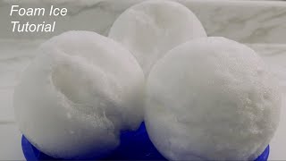 ASMR FOAM ICE TUTORIAL REQUEST FLUFFY WHITE SNOWBALLS [upl. by Nilson181]