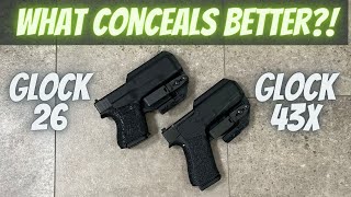 Which Conceals Better Concealment Test  Glock 43X or Glock 26 🫣 [upl. by Hogue]